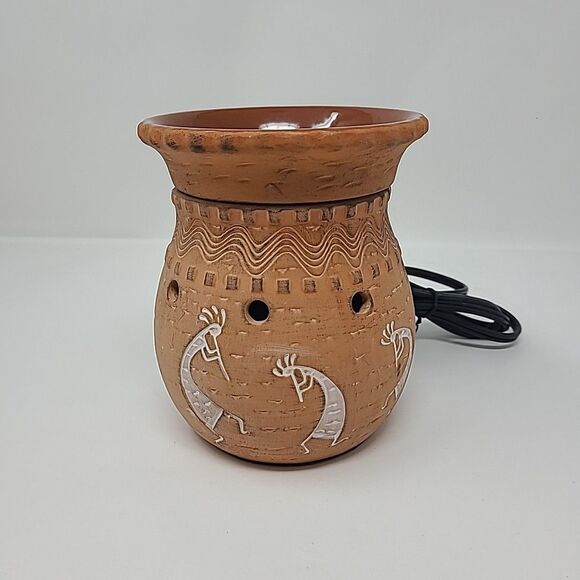 Scentsy (Retired) Southwest Terracotta Kokopelli Full Size Wax Warmer 6" Tal - Picture 1 of 10